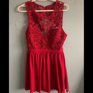 Red Formal Dress with Open back
